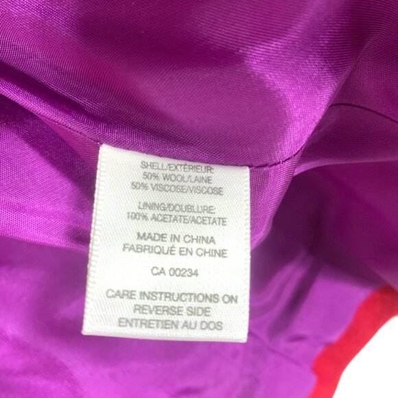 Baia Red purple Suit Jacket with Classic Fit and Versatile Style Boxy Fit sz8 - Picture 16 of 16